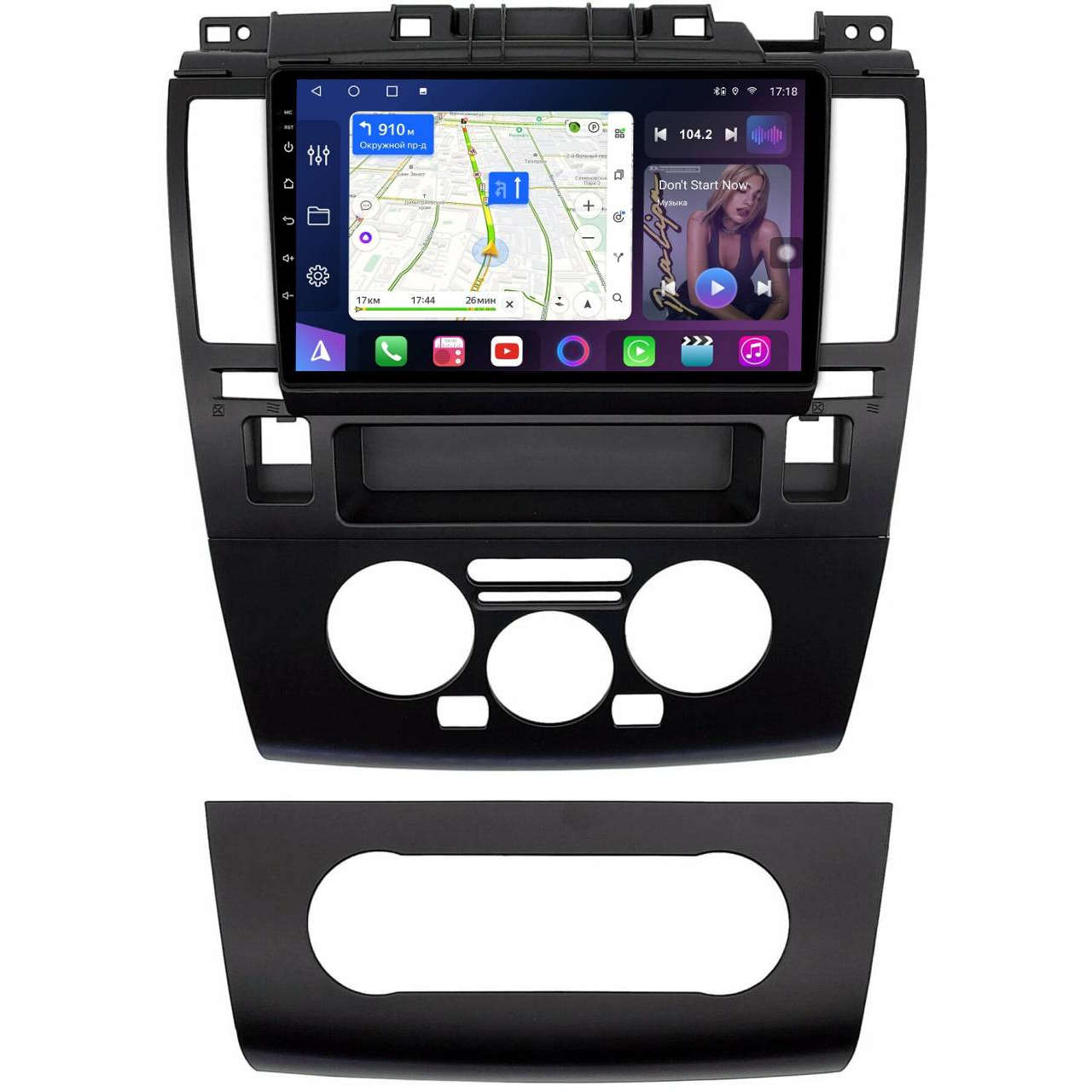 Магнитола FarCar TM1148M S500+ для Nissan Tiida 2004-2013 (графит)