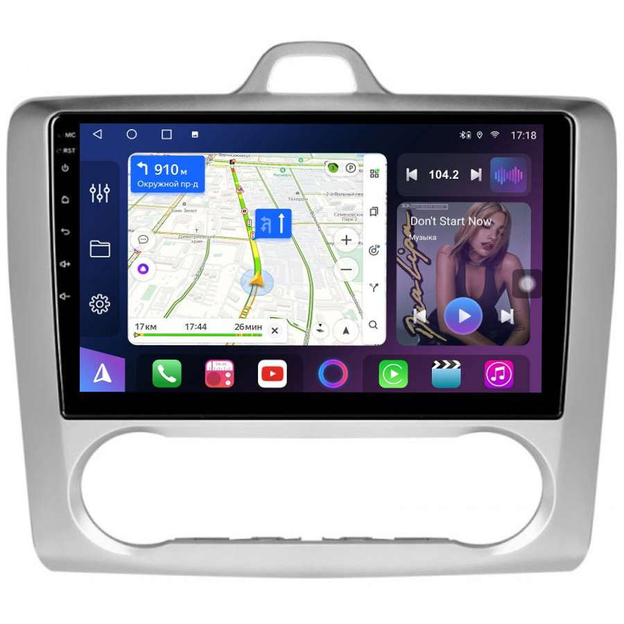 Магнитола FarCar TM003M S500+ для Ford Focus 2 2007-2011, C-Max 2007-2010, Galaxy 2006+ климат