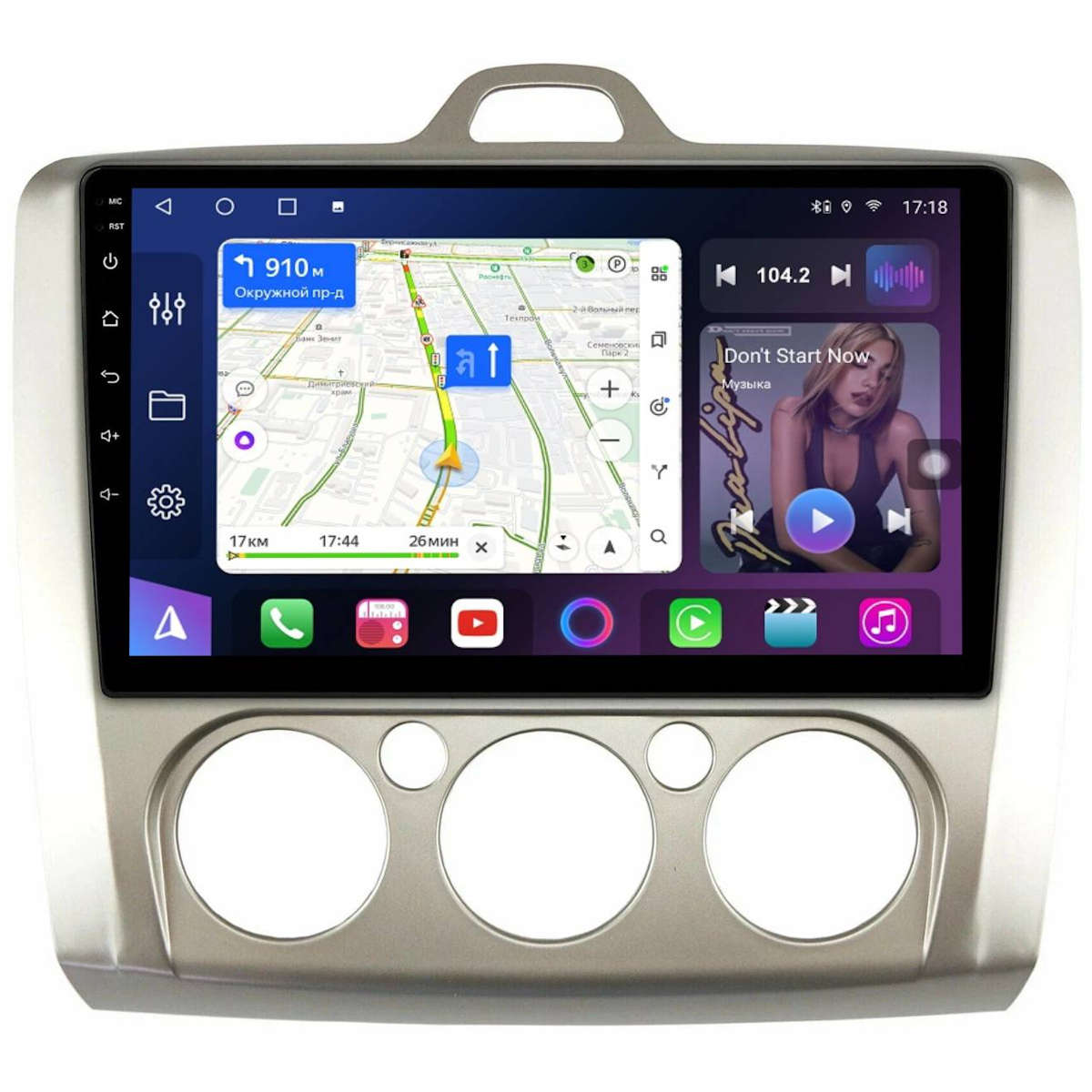 Магнитола FarCar TM003M S500+ для Ford Focus 2 2007-2011, C-Max 2007-2010, Galaxy 2006+ кондиционер