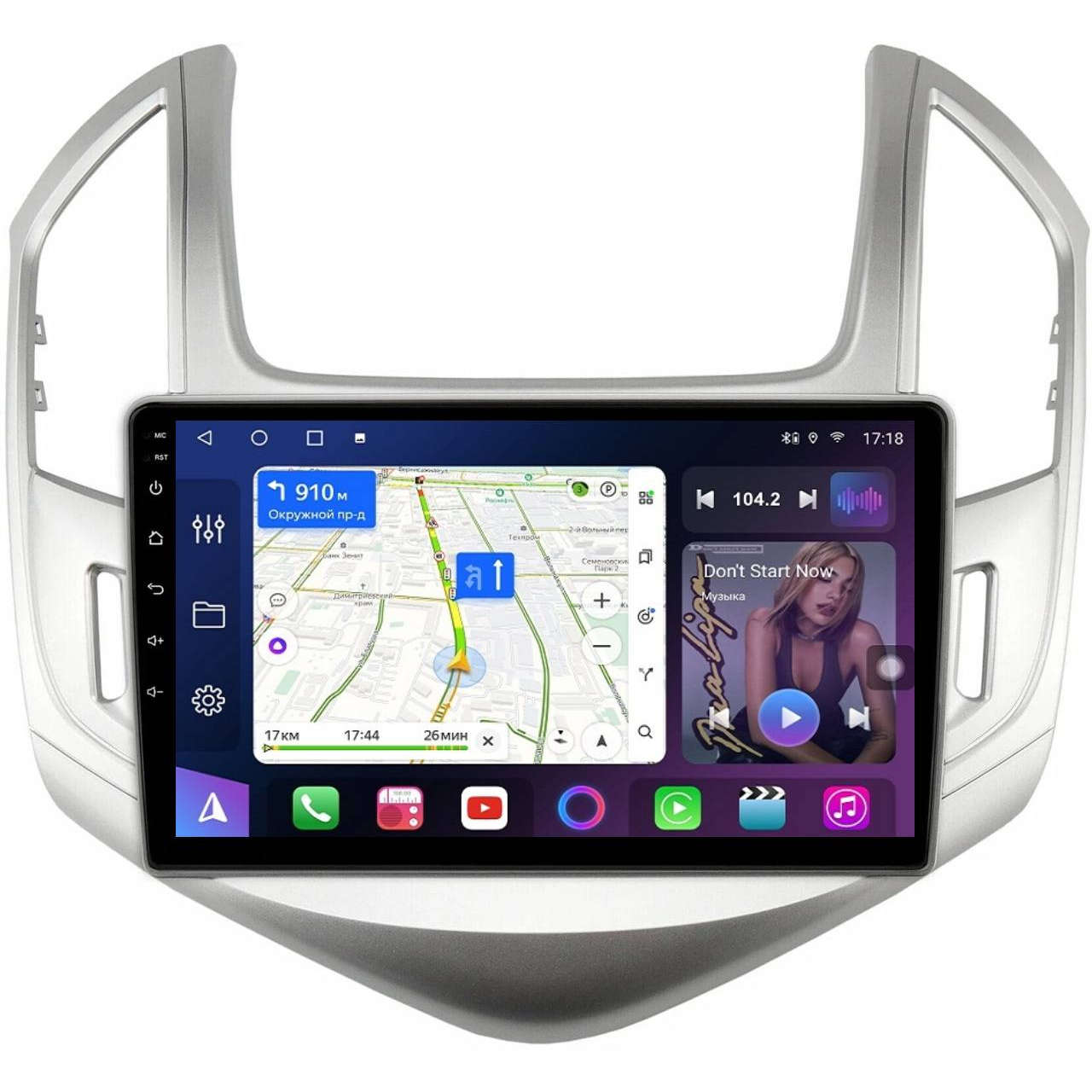 Магнитола FarCar BM261M для Chevrolet Cruze 2012-2015 серебристая