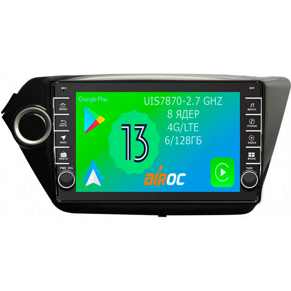 Штатная магнитола с физическими крутилками для KIA Rio 3 2011-2017 Airoc AB-3013