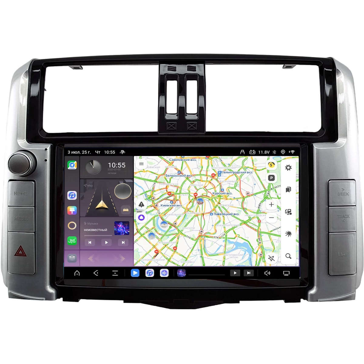 Штатная магнитола для Toyota Land Cruiser Prado 150 2009-2013 high (с поддержкой кругового обзора) Carmedia SF-9613-3-PH-9009