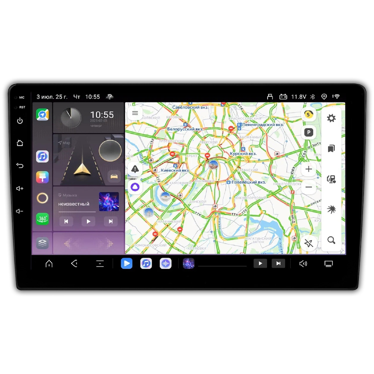 Универсальная магнитола 10.1" без переходной рамки Carmedia OL-1010