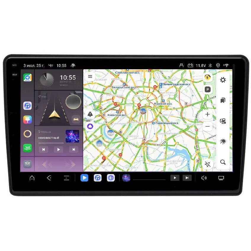 Универсальная магнитола 9.5" без переходной рамки Carmedia OL-9009-2K