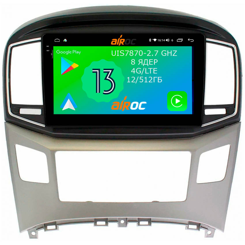 Магнитола для Hyundai Grand Starex 1 Рестайлинг / H-1 II Рестайлинг 2015-2019 Airoc (Roximo) 2K AU-2017